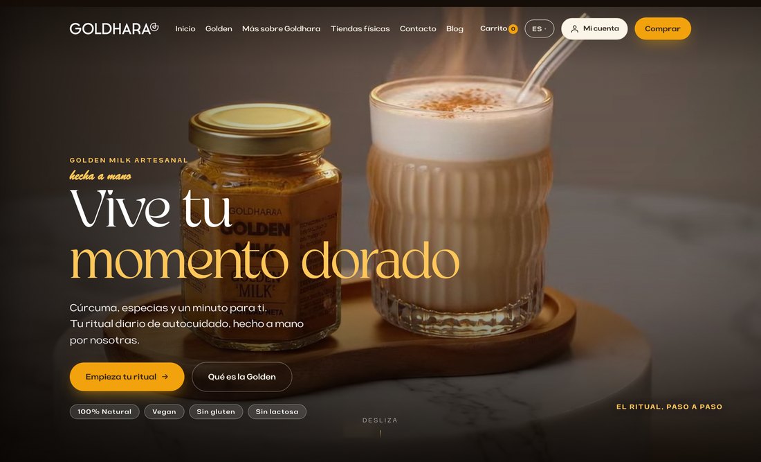 Tienda goldhara.com que hicimos para Alba y Carla
